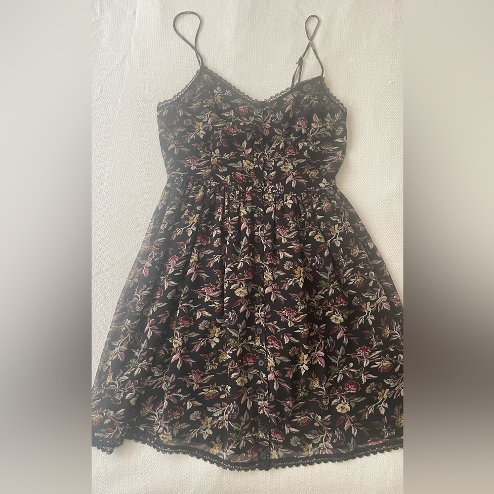 Black flowers dress